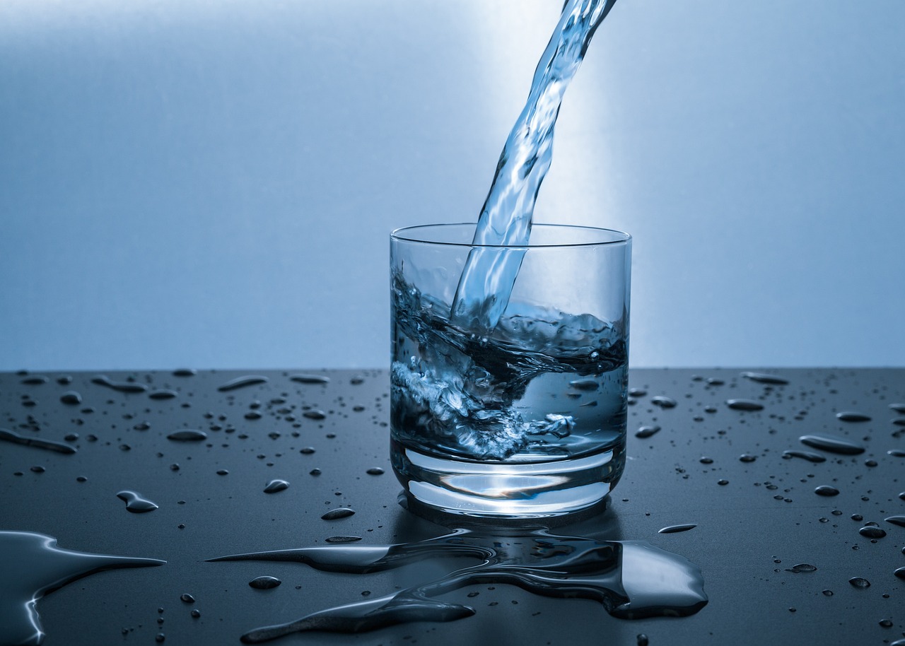water, glass, drops